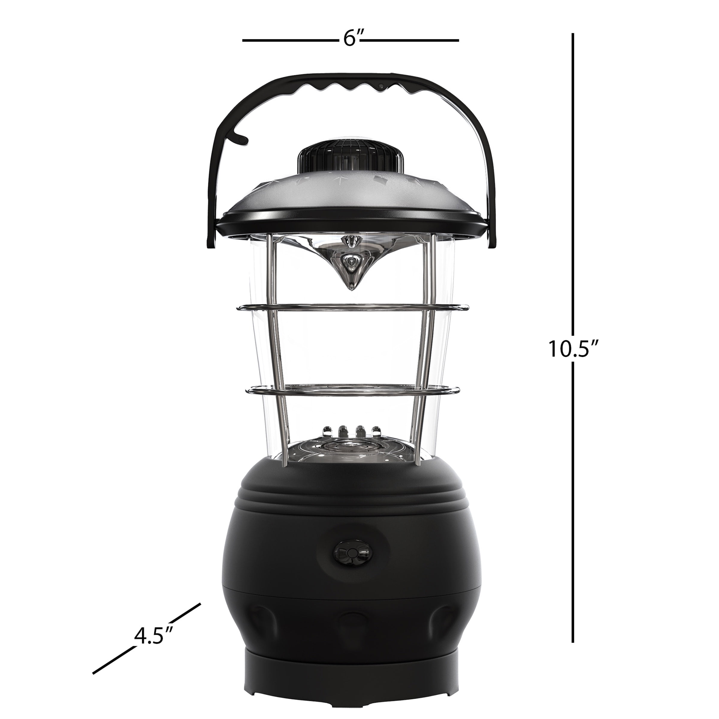 Crank Dynamo Lantern- with Built In Compass- 180 Lumen 12-LED with