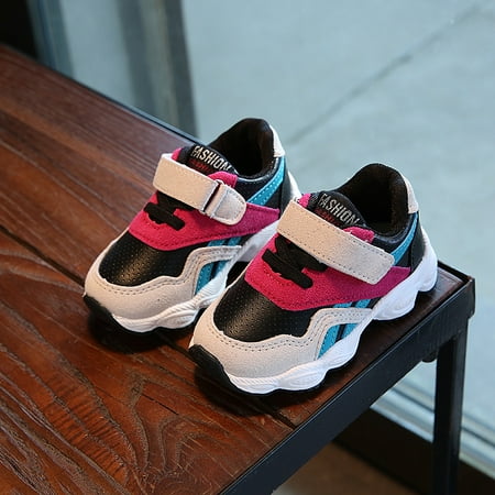 

Toyella spring and autumn children sports shoes breathable baby boy running shoes 2-4-6 shoes Red 26