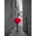 thumbnail image 2 of Tourist with heart shaped umbrella walking through narrow street of Mdina, Malta Poster Print by Assaf Frank (18 x 24), 2 of 2