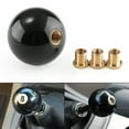 thumbnail image 5 of Universal No.8 Billiard Ball Gear Shifter Black Round Shift Knob w/ 3 Adapters, 5 of 12