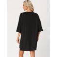 thumbnail image 5 of DARING DIVA Women's 2-Piece Plus Size Workout T-Shirt with Biker Shorts Set L Black, 5 of 7