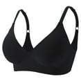 thumbnail image 2 of zuwimk Bras for Women,Women's Super Soft Smooth Invisible Look Wireless Lightly Lined Comfort Bra Z02-Black,XL, 2 of 4