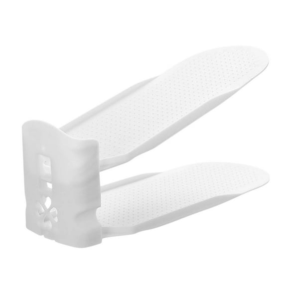 Fiudx Zapatero de Doble Capa, Diseño Compacto, Altura Ajustable, Material Abs y Pp Duradero, Organizador para El Hogar, Solución de Almacenamiento para Armario, Fácil de Limpiar, Diseño Desmontable.
