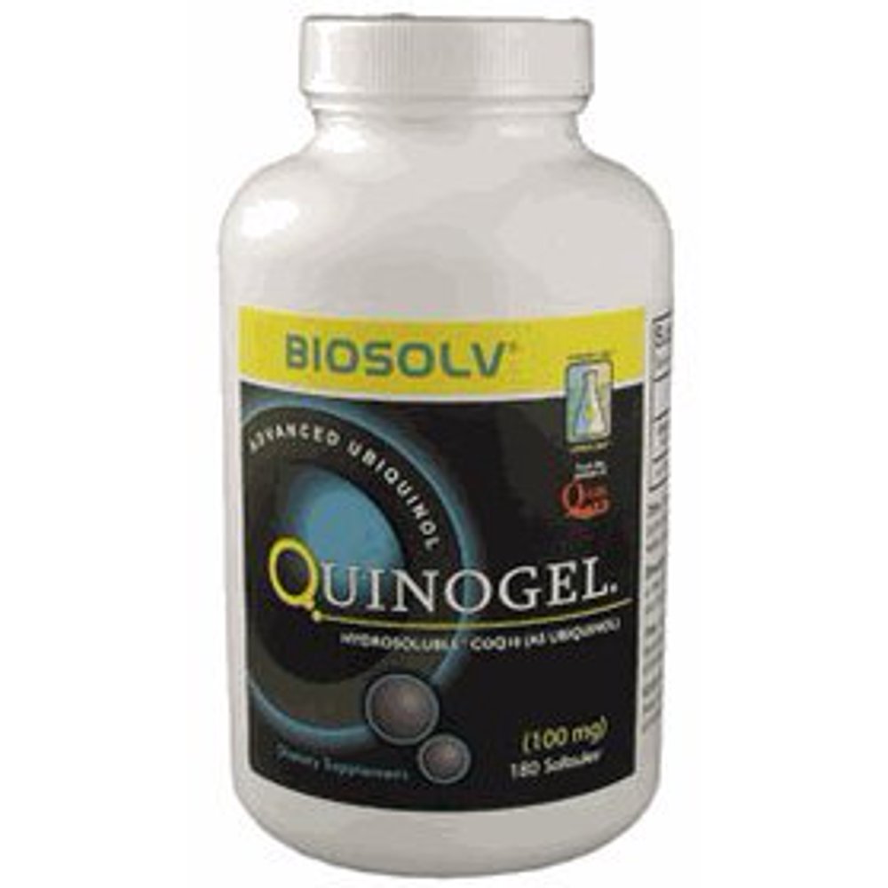 100mg Quinogel Solubilized Ubiquinol CoQ10 (180 Softgels) (Hydrosoluble