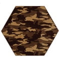 thumbnail image 1 of Camouflage Take Cover Area Rug for Living Room, Dining Room, Kitchen, Bedroom, Kids, Made In USA - 7' Hexagon, 1 of 2