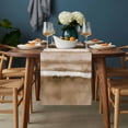 thumbnail image 2 of Brown Stripes Table Runner - 72 Inch Long, Kitchen Dining Table Runner Dresser Scarves, Country Watercolors Gradient Texture Farmhouse Decor for Coffee Tables Wedding Party Banquet, 2 of 8