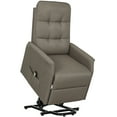 thumbnail image 2 of HOMCOM Power Lift Recliner Chair, Electric Reclining Chair with Remote, Side Pockets, Pocket Spring, Tufted Back, Quick Assembly, Coffee, 2 of 9