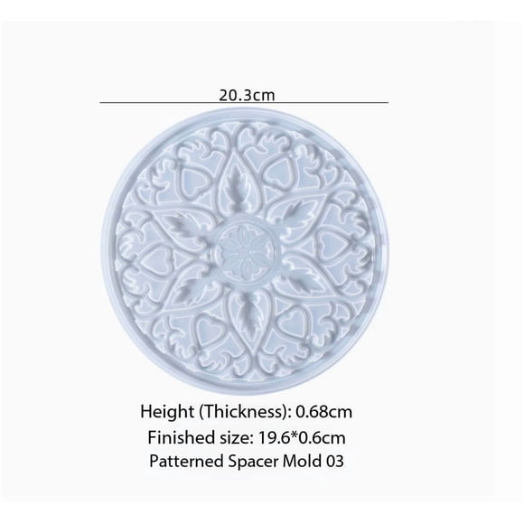 1 molde de epoxi de cristal for decoración del hogar, molde de posavasos de silicona for proyectos de manualidades DIY