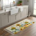 thumbnail image 6 of Area Rug with Tassels 2' x 5', Country Sunflower Daisy Flower Kitchen Runner Rug for Hallway Bedroom Throw Rugs, Farmhouse Plant Bee Soft Door Mat for Bathroom Entrance Living Room, 6 of 9