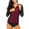 thumbnail image 6 of BeautyIn Women's Long Sleeve Rash Guard UPF 50+ Swimwear Athletic Top, 6 of 7