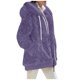 thumbnail image 1 of Gibobby Chamarra Sherpa para mujer, Chamarra corta de forro polar mullido para mujer, para otoño e invierno, con botones y solapa, chaquetas de gabardina de invierno(Morado,XG), 1 of 5