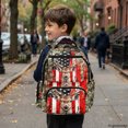 thumbnail image 6 of HELLHERO Breathable School Bag for Travel Back to School, 600D Polyester Large Capacity Bookbag, US Flag & Deer, 6 of 8