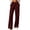 Wine, variant on Inleife Women Solid Wide Leg Sweatpants, V-Shaped Elastic High Waist Casual Trousers, Side Pockets Straight Leg Loose Fit Athletic Pants