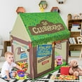 thumbnail image 4 of Wilwolfer Kids Play Tent for Boys Toddlers Canvas Playhouse with Roll-up Door Indoor, 4 of 10