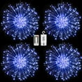 thumbnail image 1 of FOOING 4 Pack Firework Lights Led Copper Wire Starburst String Lights 8 Modes Battery Operated Fairy Lights with Remote, Wedding Christmas Decorative Hanging Lights for Party Patio (Blue), 1 of 10