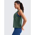thumbnail image 4 of Musculosa CRZ YOGA de Algodón Pima Verde Grafito Talle S, 4 of 5