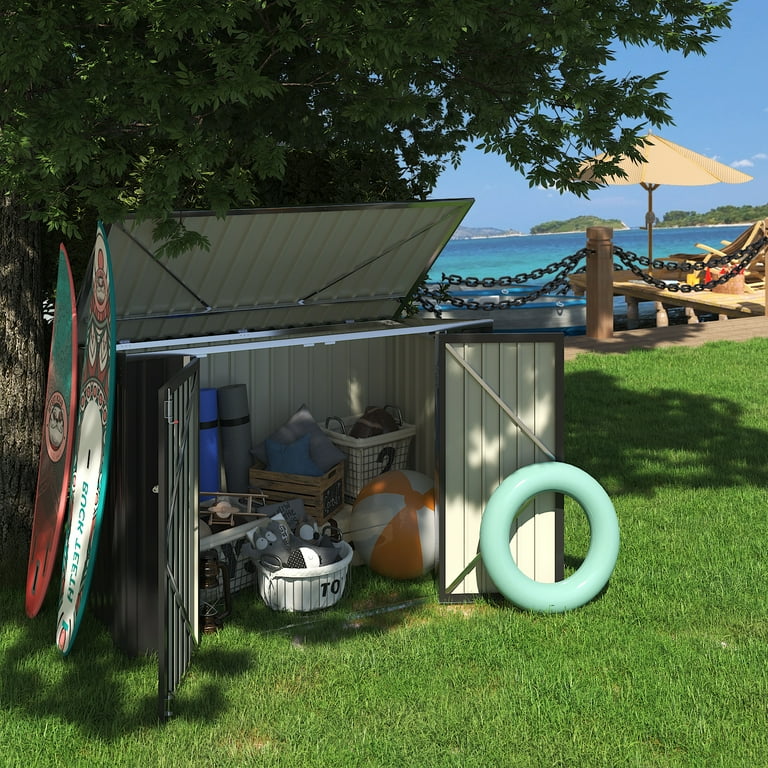 Homall 6' x 3' Metal Shed for Garden Tools and Lawn, Outdoor Patio