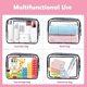 thumbnail image 2 of Kunmingshisd Toys Paquete de 3 bolsas de viaje transparentes para artículos de tocador, organizador de bolsas de cosméticos de maquillaje de tamaño de cuarto de galón para accesorios de viaje para muj, 2 of 4