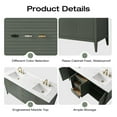 thumbnail image 4 of Vanity Art 72" Double Sink Bathroom Vanity Cabinet, Freestanding Storage Cabinet with Engineered Marble Top, Undermount Sinks, Drawer, and Shelve, 4 of 5