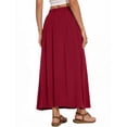thumbnail image 2 of Fantaslook Long Skirts for women Boho Casual Maxi Skirt Trendy Elastic Waist Flowy Skirts with Pockets, 2 of 8
