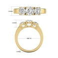 thumbnail image 3 of TimeLe$$ Classics 1.50 Carat TW Lab Grown Diamond Three Stone Engagement Ring in 14K Yellow Gold (Ring Size 9.5), 3 of 6