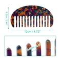 thumbnail image 2 of Unique Bargains 2Pcs Hair Comb Wide Tooth Anti-Static Thick Curly Hair Detangling Comb Blue, Purple, 2 of 7