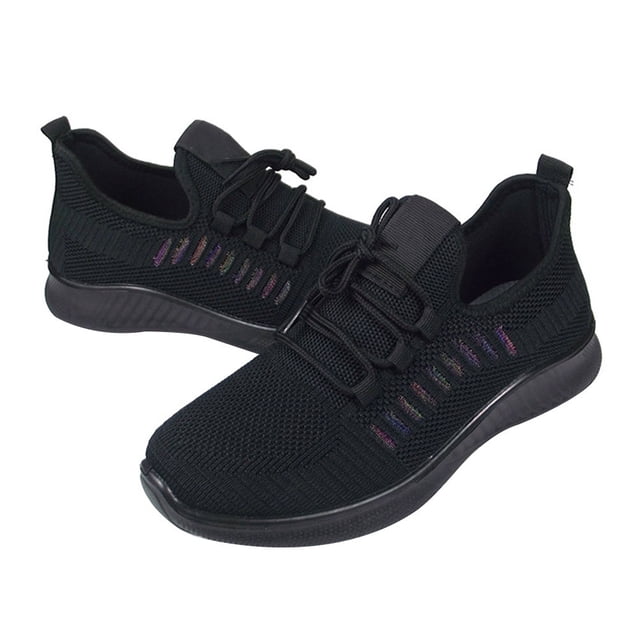 Greenadscape 1Par Negros De Malla Deportivos Con Suela Resistente Para Correr Y Actividades Diarias