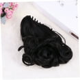 thumbnail image 4 of IBASETOY Claw Synthetic Hairpiece Black Clip in Ponytail Extension Soft Silky Fibers for Stylish Looks, 4 of 8