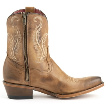 Ferrini Womens Molly Embroidered Snip Toe Zippered Cowboy  Mid Calf Boots