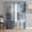 Blue Grey White, variant on Sheer Curtains 84 Inches Long 2 Panels Set for Living Room, Navy Blue Grey Semi Sheer Curtains for Windows, Modern Oil Painted Abstract Art Aesthetics Voile Window Treatments Rod Pocket Curtain
