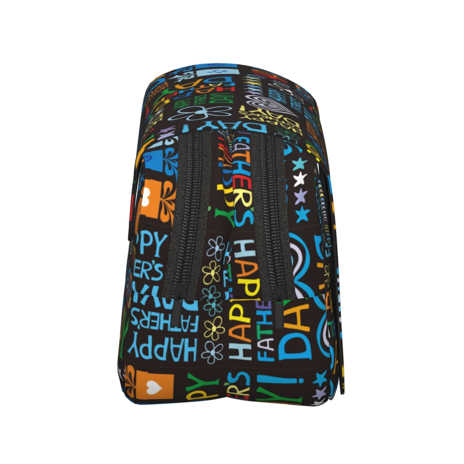 Rateoe Happy Father Day Pattern Double Clamshell Pen Case, Storage Organizer with Two Zipper Compartments– Holds Up to 50 Pencils & Pens
