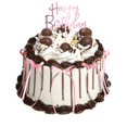 thumbnail image 1 of Lazo rosa EIOAUY de Cake Toppers, 11 unidades, con letrero de feliz cumpleaños, 1 of 6