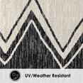 thumbnail image 5 of Nicole Miller New York Patio Sofia Leon Southwest Tribal Indoor/Outdoor Area Rug, Black/Ivory, 7'9"x10'2", 5 of 7