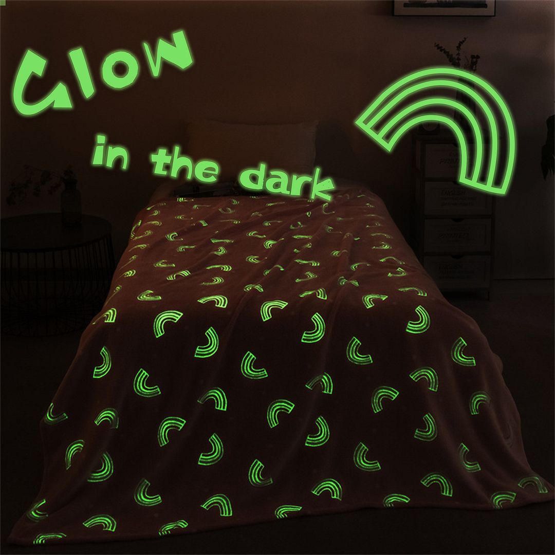 Hiheart Glow in The Dark Blanket Child Throws for Kids 60*40