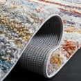 thumbnail image 5 of SAFAVIEH Berber Shag Jonette Abstract Area Rug, Blue Rust/Ivory, 8' x 8' Round, 5 of 8