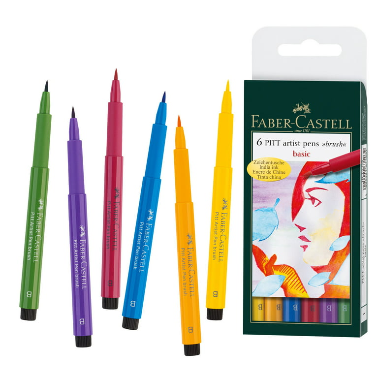 Faber-Castell Metallic Markers - 6 Colors, Art & Craft Kit for Adults,  Ideal for Card Stock, Glass, Plastic - Smudge Proof, Non-Bleeding in the  Craft Supplies department at