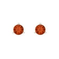 thumbnail image 3 of 0.5 Ct Round Cut Studs Red Crystal 14K White Solid Gold Everyday Dainty Earrings Screw Back, 3 of 7