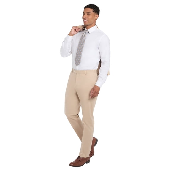 Tommy Hilfiger Mens Modern fit Dress Pants 36 / 30 Beige Solid