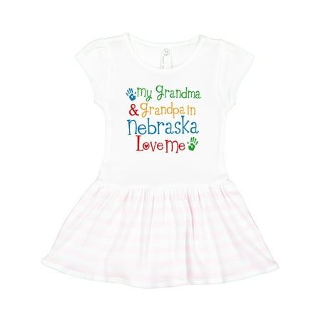 

Inktastic Nebraska Grandma Loves Me Gift Toddler Girl Dress