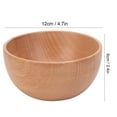 thumbnail image 4 of Bol Rond en Bois, Fait à la Main Exquis, Ustensile de Cuisine pour Salade, Soupe, Riz, 4 of 8
