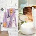 thumbnail image 7 of Yayeee 2 Pack Hand Towels for Bathroom 100% Cotton 16" x 28" Kitchen Towel, Purple Cute Halloween, 7 of 7