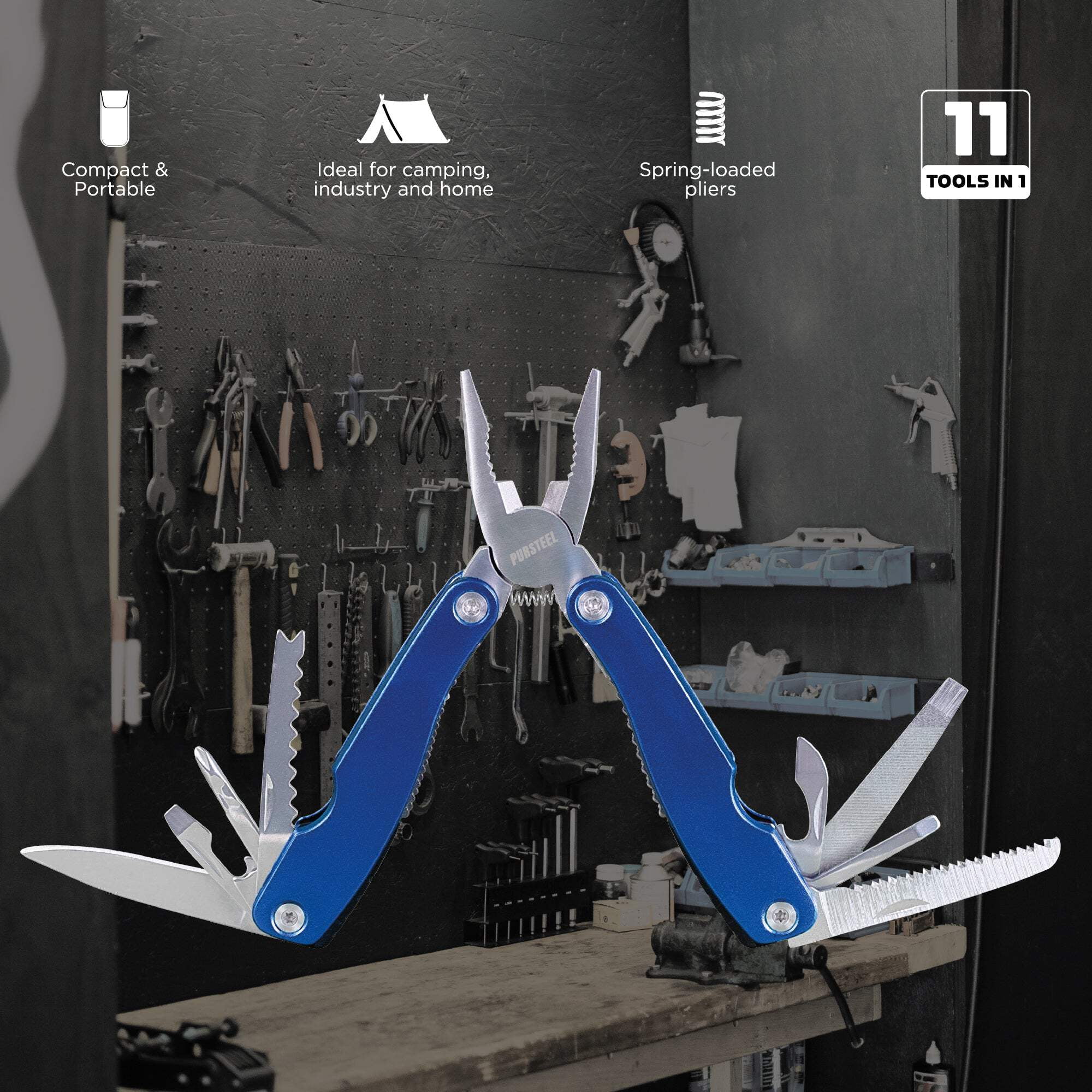 Pursonic PSHTS11XL 11-in-1 Multi Function Tool - Extra Large
