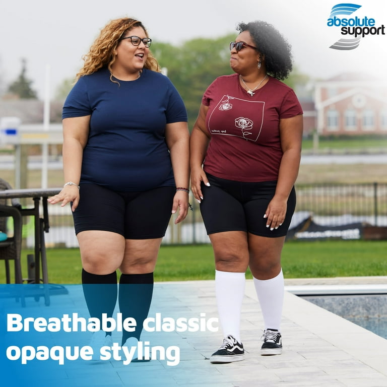 Made in USA - Plus Size Unisex Compression Stockings 15-20mmHg