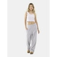 thumbnail image 6 of No Boundaries Soft Fleece Wide Leg Pants, 30” Inseam, 1 or 2-Pack, Women’s XXS-4X, 6 of 10