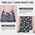thumbnail image 6 of Pioneer Flower Floral Print Pattern Apron for Women and Men, Cotton Linen Waterproof with Pockets, Adjustable, 33x27 Inch for Kitchen, Gardening, BBQ, Salon, 6 of 6