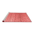 thumbnail image 2 of Ahgly Company Machine Washable Indoor Round Abstract Red Modern Area Rugs, 7' Round, 2 of 4