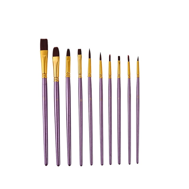 Seitruly 10 pinceles para pintar, conjunto de herramientas de arte, suministros de dibujo, mano de obra fina, estudiantes, pintura, bricolaje, Type3 NO3