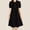 Black, variant on Wrap Dress Women's Dresses Button Down Peplum Midi Dresses Petticoat Short Sleeve Crew Neck Green Mid-Length Adaptable Womens Dresses Casual L