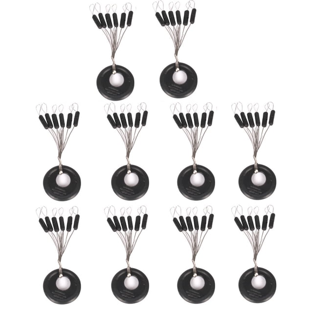 10 Uds tapones de pesca tapón de goma negro pesca espacio frijoles carpa yeacher Tapón de caucho