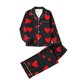 thumbnail image 2 of RKSTN Women's Valentines Pajama Sets Plus Size Notch Collar Button Down Valentine's Day Print T Shirt Top and Pjs Pant 2 Piece Matching Set Casual Lapel Sleepwear Shirt Pjs Loungewear Two Piece Set, 2 of 6